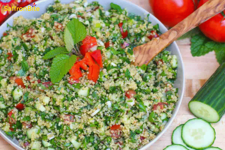 Saffron Quinoa Tabbouleh with Mint
