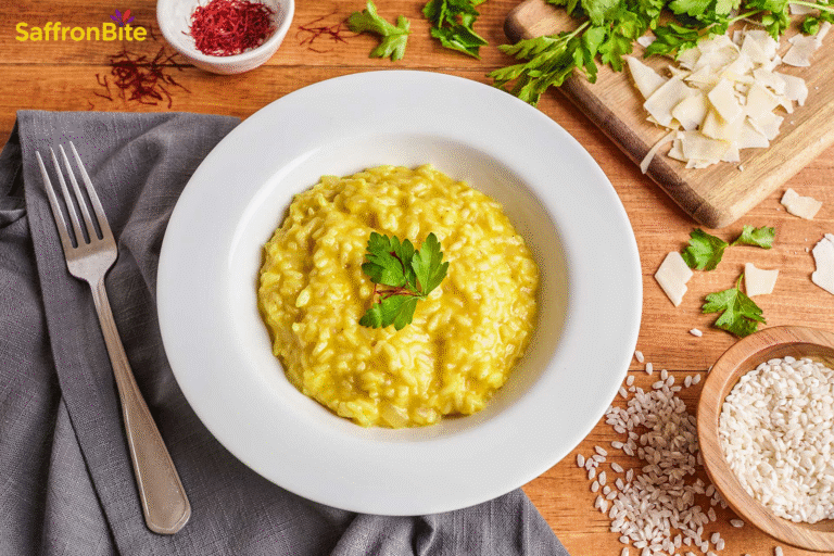 Italian Saffron Risotto with Parmesan
