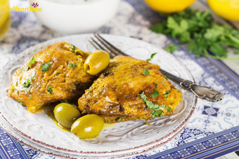Saffron Chicken with Preserved Lemon